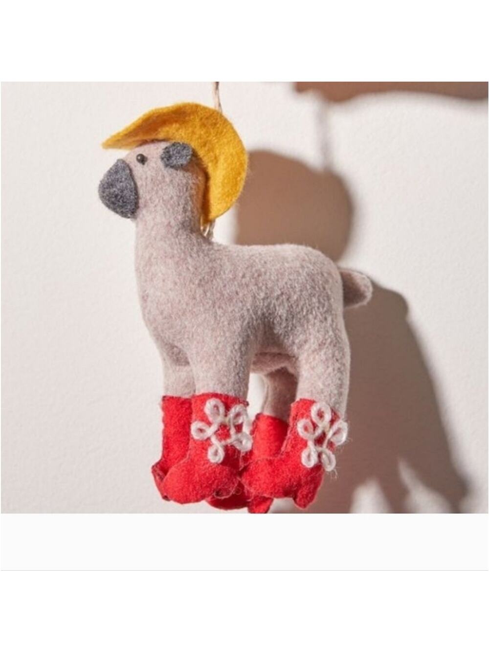 Urban Outfitters Felt Llama Christmas Ornament